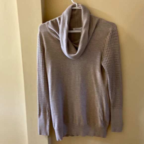 Reitmans beige lightweight sweater with cowl neck - medium - Picture 2 of 14